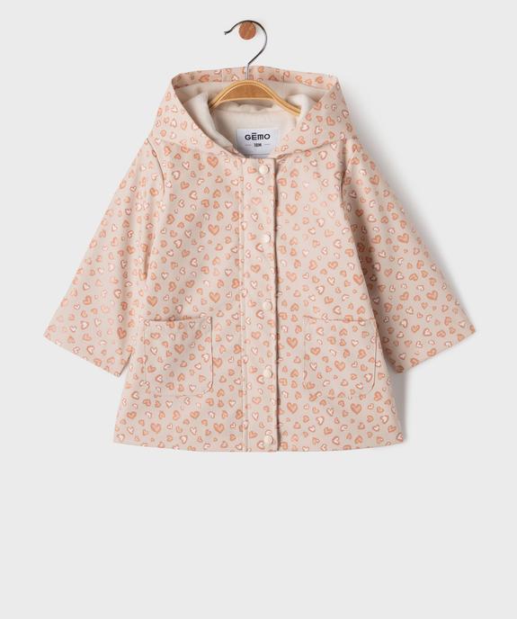Imperméable chaudement doublé en matière déperlante bébé fille vue1 - GEMO(BEBE DEBT) - GEMO