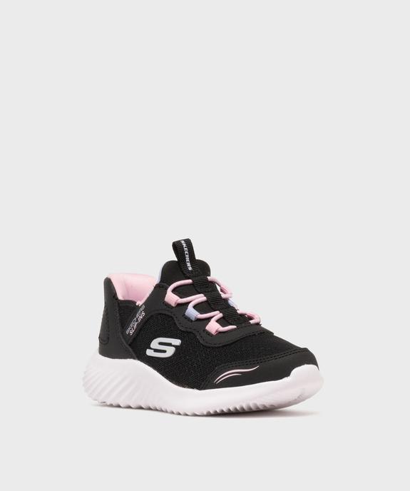 Baskets en toile pailletée faciles à enfiler fille - Skechers vue2 - SKECHERS - GEMO
