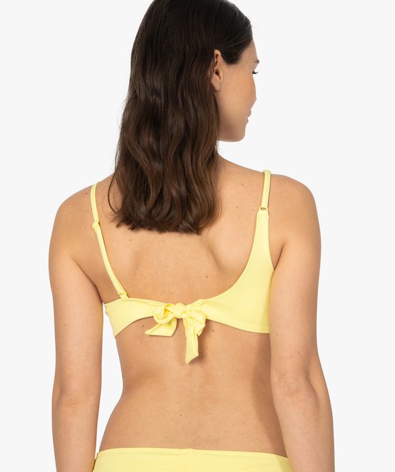 Haut de maillot de bain femme forme bandeau asymétrique vue2 - GEMO (PLAGE) - GEMO