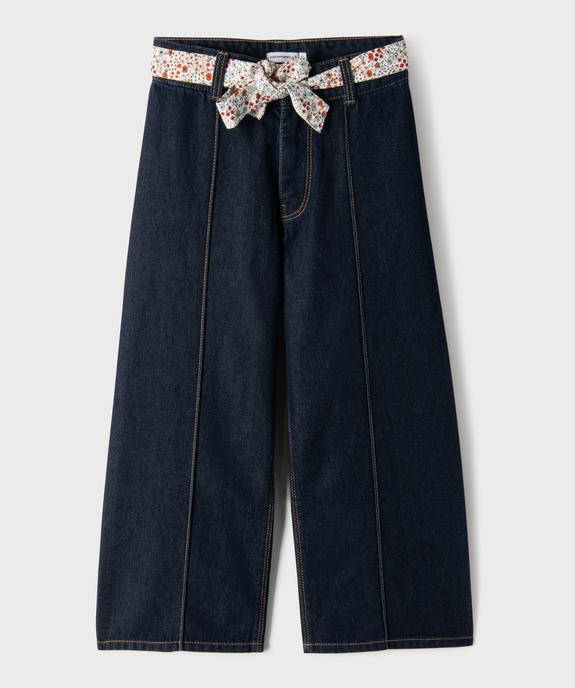 Jean wide leg avec taille ajustable fille - LuluCastagnette vue1 - LULU CASTAGNETTE GEMO FOR GOOD - GEMO