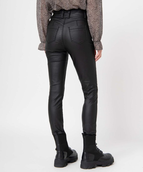 Pantalon femme en toile enduite taille haute vue3 - GEMO(FEMME PAP) - GEMO