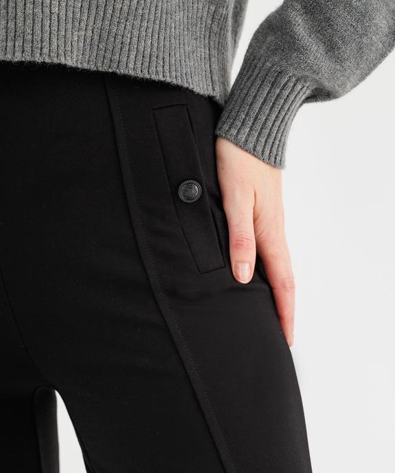 Pantalon bootcut en maille milano à taille élastiquée et à plis femme vue2 - GEMO(FEMME PAP) - GEMO