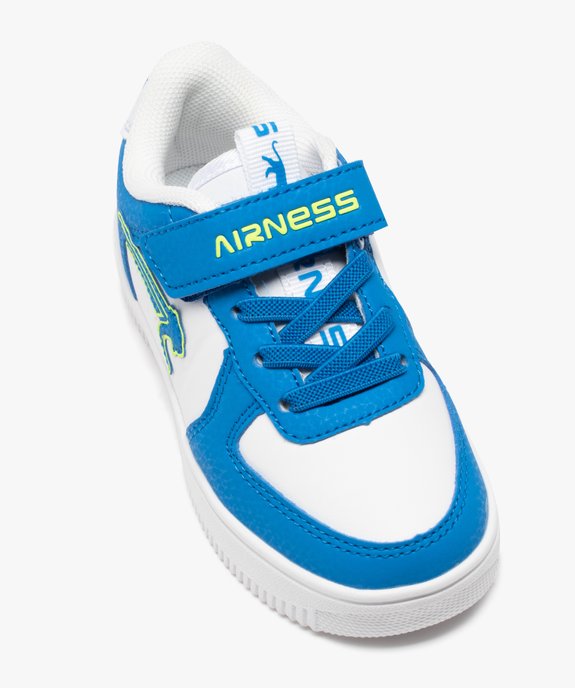 Baskets garçon bicolores à lacets et scratch – Airness Arwo vue5 - AIRNESS - GEMO