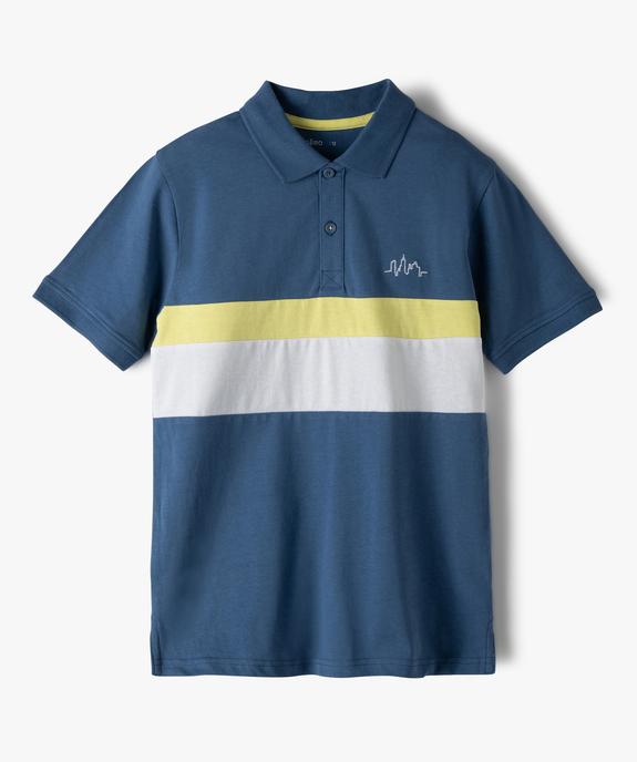 Polo garçon multicolore à manches courtes vue1 - GEMO (ENFANT) - GEMO