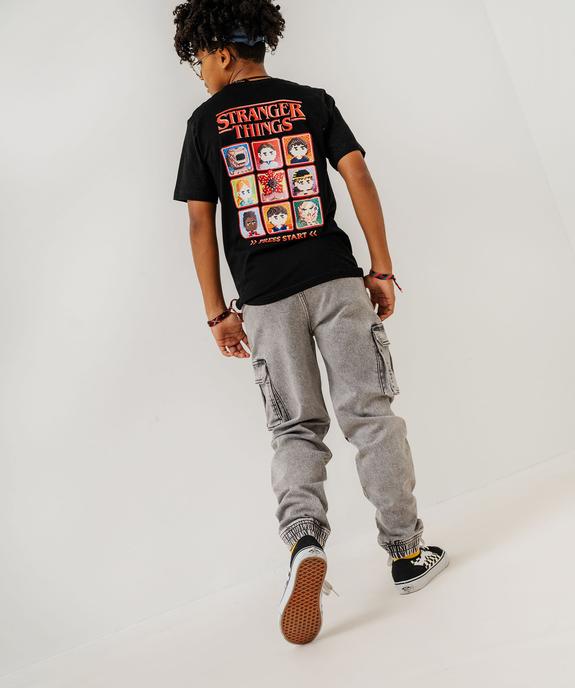 Tee-shirt manches courtes avec motif dos garçon - Stranger Things vue6 - STRANGER THINGS - GEMO