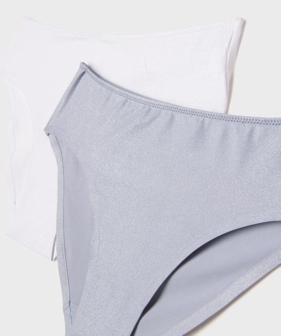 Culotte en microfibre pailletée sans coutures fille (lot de 2) vue2 - GEMO (JUNIOR) - GEMO