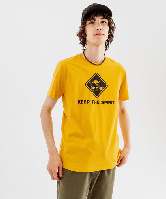 Tee-shirt manches courtes imprimé homme - Roadsign vue2 - ROADSIGN D - GEMO
