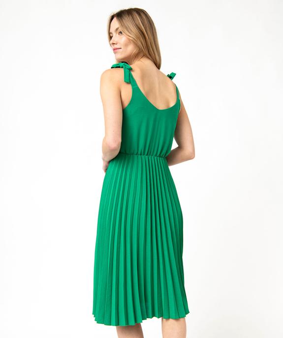 Robe trapèze courte à bretelles et plissée femme vue3 - GEMO(FEMME PAP) - GEMO