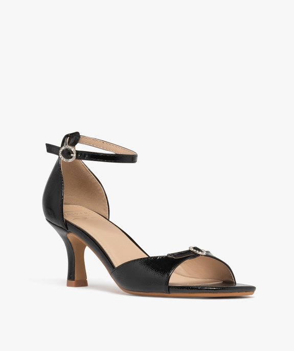 Sandales vernies avec boucles à strass femme vue2 - FOLLOW ME - GEMO