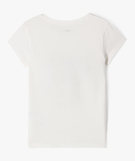 Tee-shirt à manches courtes avec motif fille vue3 - GEMO 4G FILLE - GEMO