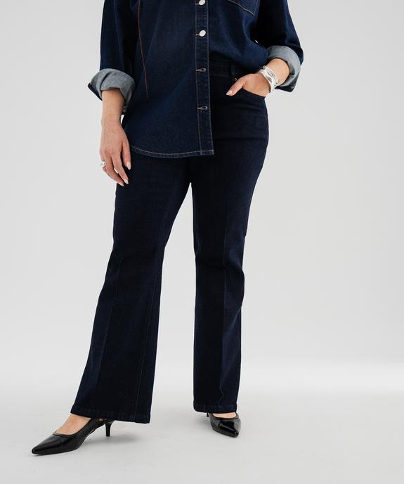 Jean Flare extensible taille normale femme grande taille vue1 - GEMO (G TAILLE) - GEMO