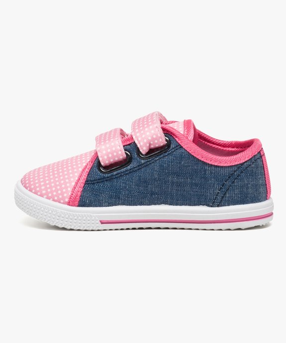 Baskets effet denim à scratchs - Peppa Pig vue3 - PEPPA PIG - GEMO
