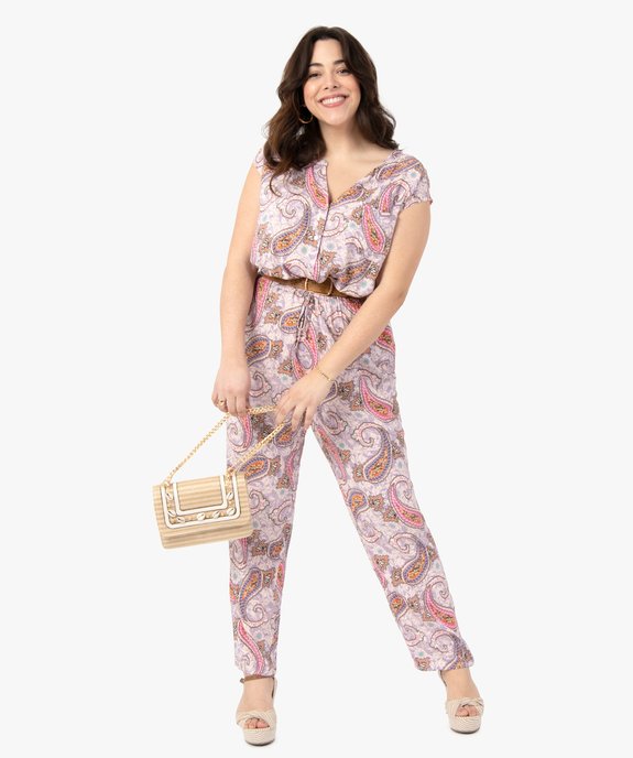 Combinaison pantalon femme grande taille à motifs cachemire vue5 - GEMO (G TAILLE) - GEMO