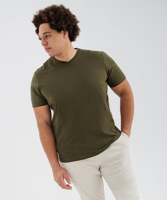 Tee-shirt à manches courtes et col V homme vue10 - GEMO 4G HOMME - GEMO