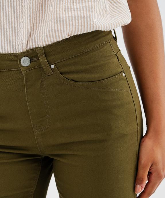 Pantalon Regular taille normale en coton stretch femme vue2 - GEMO 4G FEMME - GEMO