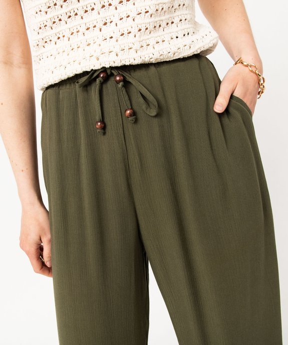 Pantalon en maille fluide aspect crêpe femme vue6 - GEMO(FEMME PAP) - GEMO