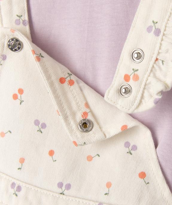 Ensemble 2 pièces bébé fille : robe + tee-shirt à manches longues vue2 - GEMO 4G BEBE - GEMO