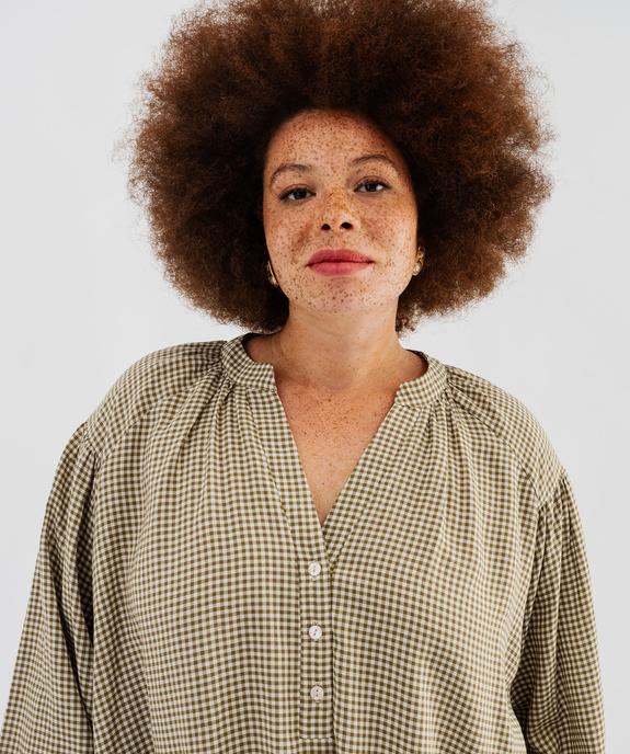 Blouse à motif vichy femme grande taille vue4 - GEMO (G TAILLE) - GEMO