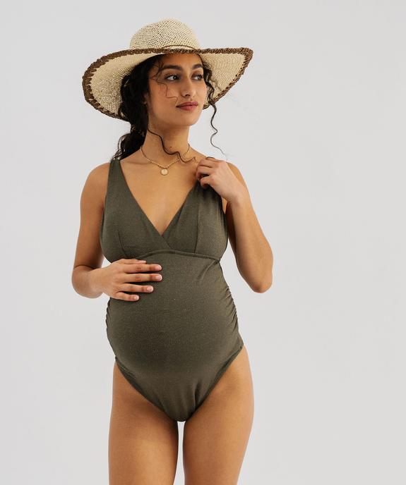 Maillot de bain une pièce effet pailleté spécial maternité vue1 - GEMO (PLAGE) - GEMO