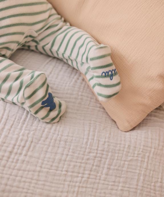 Pyjama 2 pièces en velours bébé garçon - LuluCastagnette vue6 - LULU CASTAGNETTE GEMO FOR GOOD - GEMO