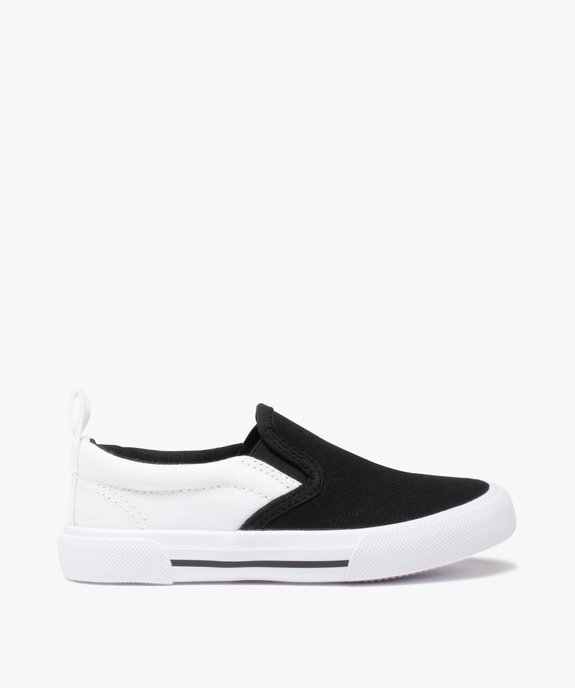 Slip-on garçon en toile bicolores avec col élastiqué vue1 - GEMO (ENFANT) - GEMO