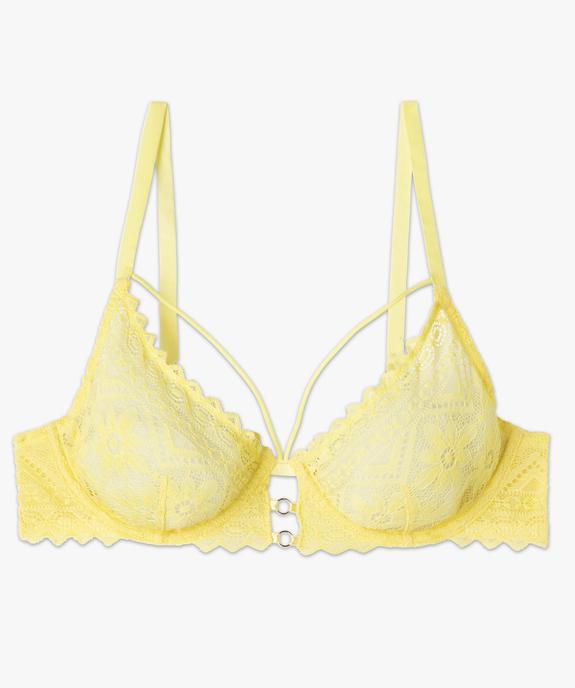 Soutien-gorge corbeille en dentelle fleurie et liens femme - GEMO(HOMWR FEM) Soutien-gorge corbeille en dentelle fleurie et liens femme vue5 - GEMO(HOMWR FEM) - GEMO