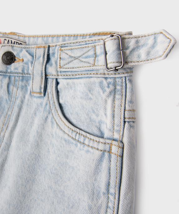 Jean barrel en denim délavé fille - Camps United vue2 - CAMPS - GEMO