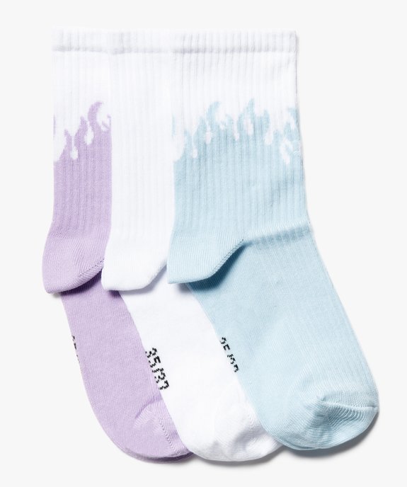 Chaussettes de sport en maille côtelée femme (lot de 3) vue1 - GEMO(HOMWR FEM) - GEMO