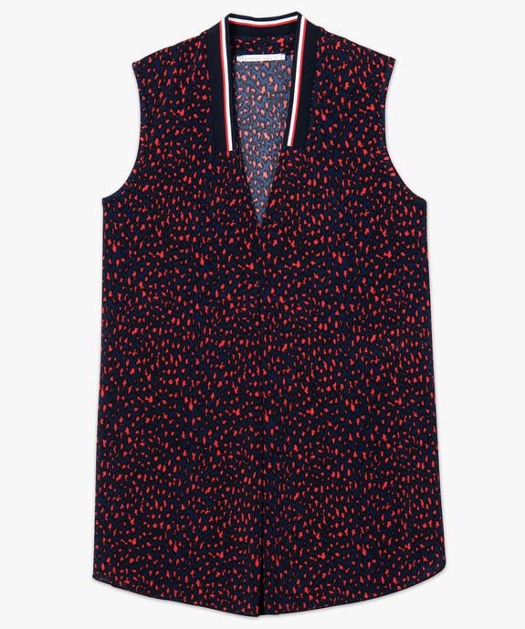 Débardeur femme fluide imprimé à col V sportswear vue4 - GEMO(FEMME PAP) - GEMO