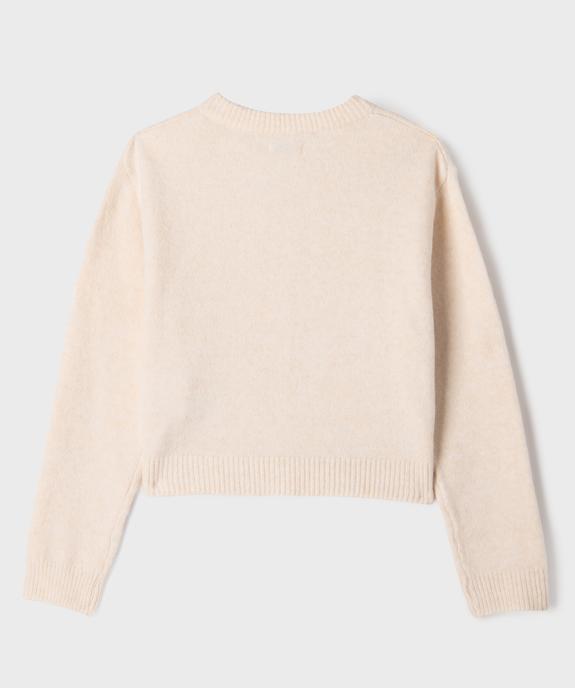 Gilet en maille coupe ample et courte fille vue4 - GEMO (JUNIOR) - GEMO