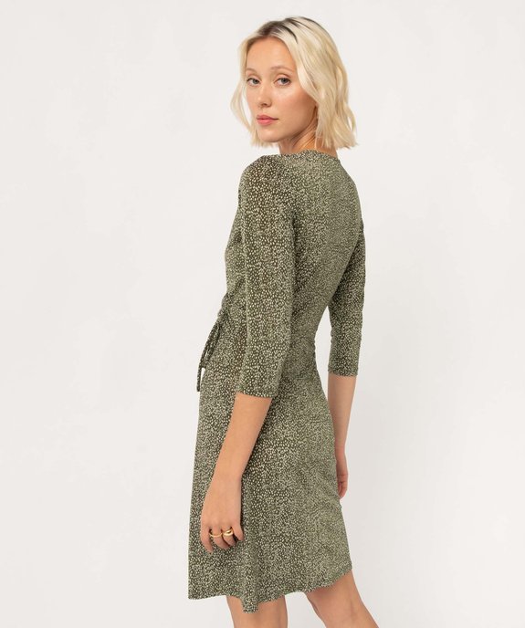 Robe femme imprimée avec haut cache-coeur vue3 - GEMO(FEMME PAP) - GEMO