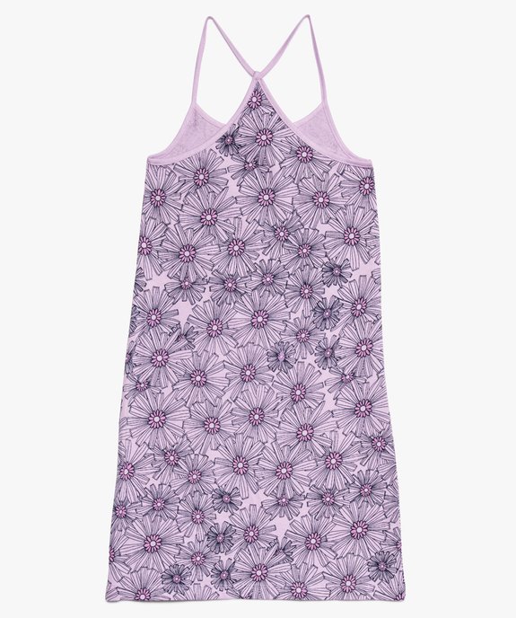 Robe fille à fines bretelles, dos nageur et imprimé fleuri vue2 - GEMO (ENFANT) - GEMO