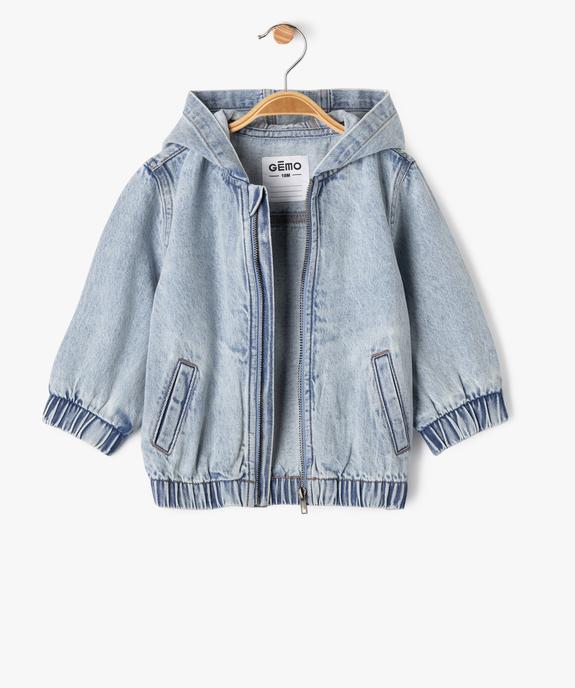 Blouson en jean à capuche bébé garçon vue2 - GEMO(BEBE DEBT) - GEMO