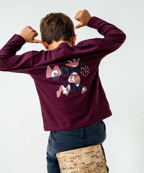 Tee-shirt manches longues avec motif poitrine et dos garçon vue5 - GEMO 4G GARCON - GEMO