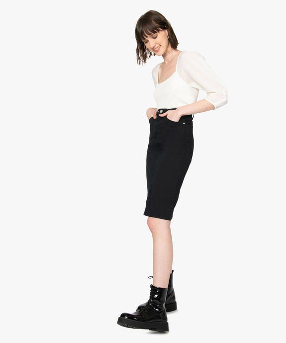 Jupe longue femme en denim vue5 - GEMO(FEMME PAP) - GEMO