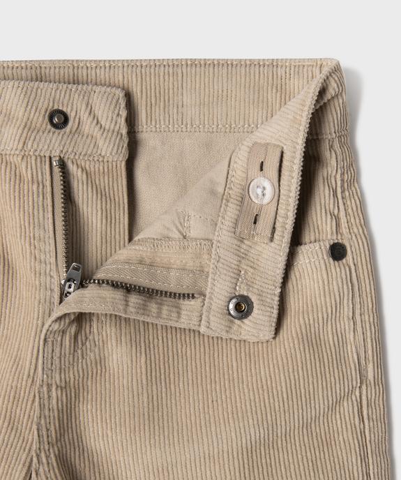 Pantalon straight velours garçon vue2 - GEMO (ENFANT) - GEMO