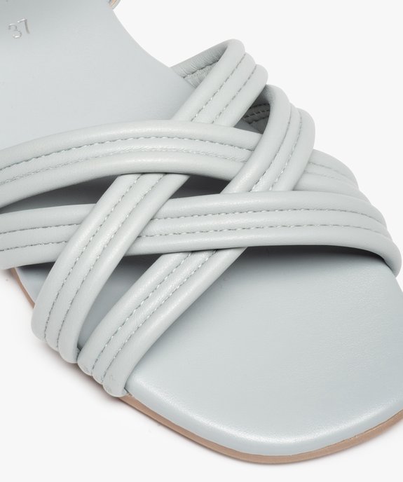 Sandales femme à talon plat et fines brides unies vue6 - GEMO (CASUAL) - GEMO
