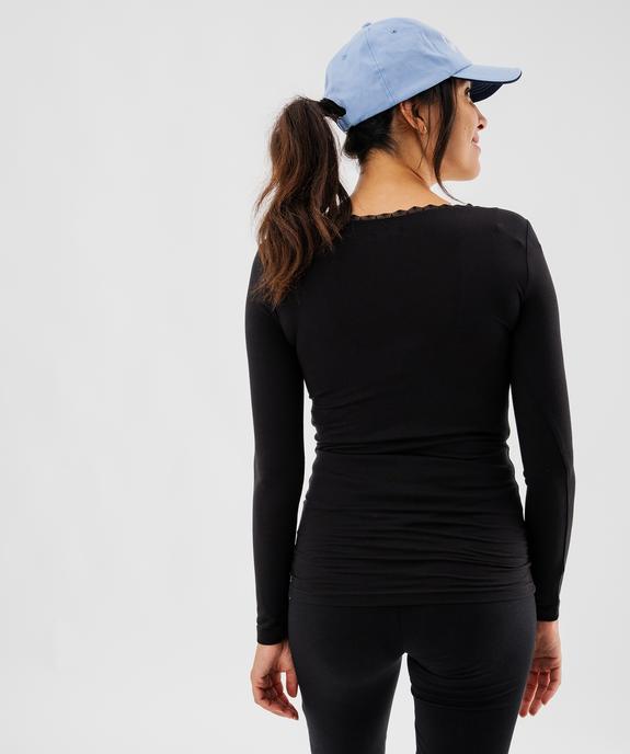 Tee-shirt thermique à manches longues et col rond femme vue8 - GEMO(HOMWR FEM) - GEMO