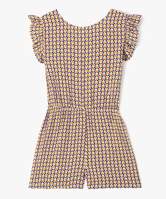 Combishort sans manches à motifs fleuris fille vue1 - GEMO (ENFANT) - GEMO