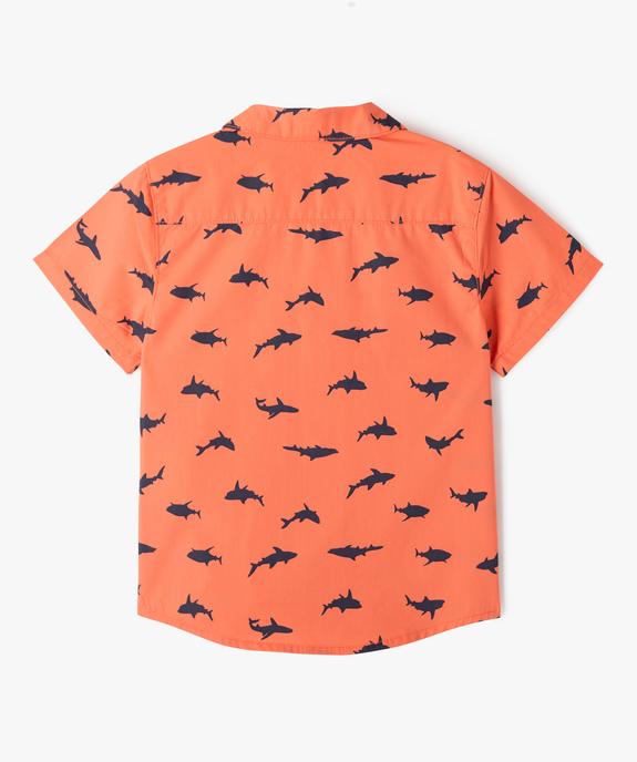 Chemise manches courtes motif requins garçon vue3 - GEMO (ENFANT) - GEMO