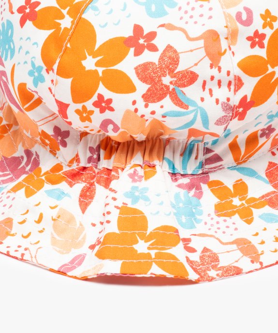 Bob bébé fille en toile légère imprimé tropical vue2 - GEMO(BEBE DEBT) - GEMO