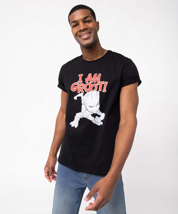 Tee-shirt homme à manches courtes imprimé Groot - Les Gardiens de La Galaxie vue1 - GROOT - GEMO
