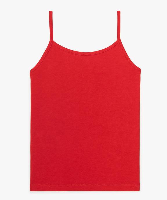 Débardeur fille à fines bretelles en coton bio vue2 - GEMO 4G FILLE - GEMO