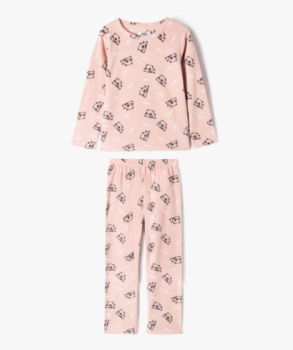 Pyjama 2 pièces en polaire imprimée fille vue1 - GEMO (ENFANT) - GEMO