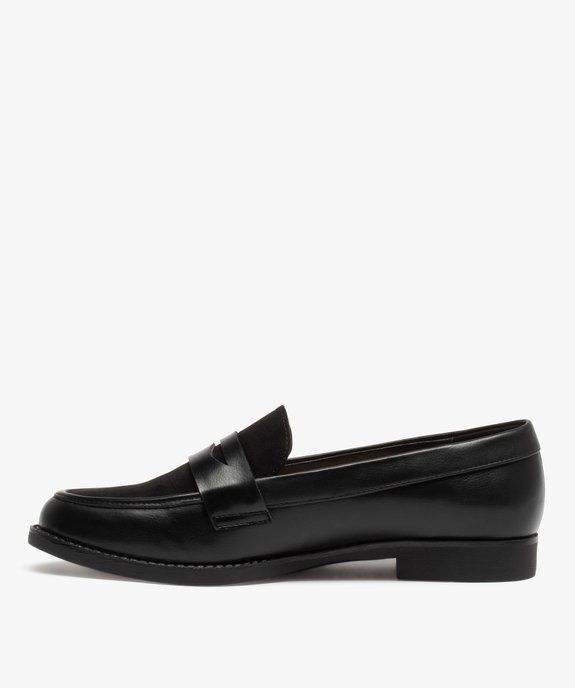 Mocassins femme unis dessus bi-matière et à talon plat vue4 - VALENTINA BALDA - GEMO