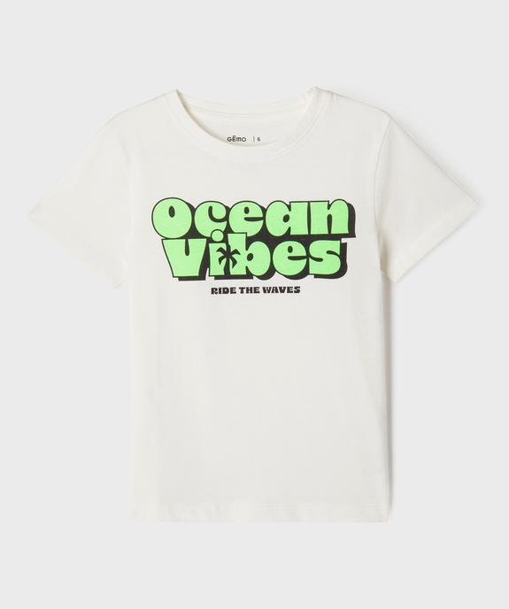 Tee-shirt manches courtes avec inscription XXL garçon vue1 - GEMO (ENFANT) - GEMO