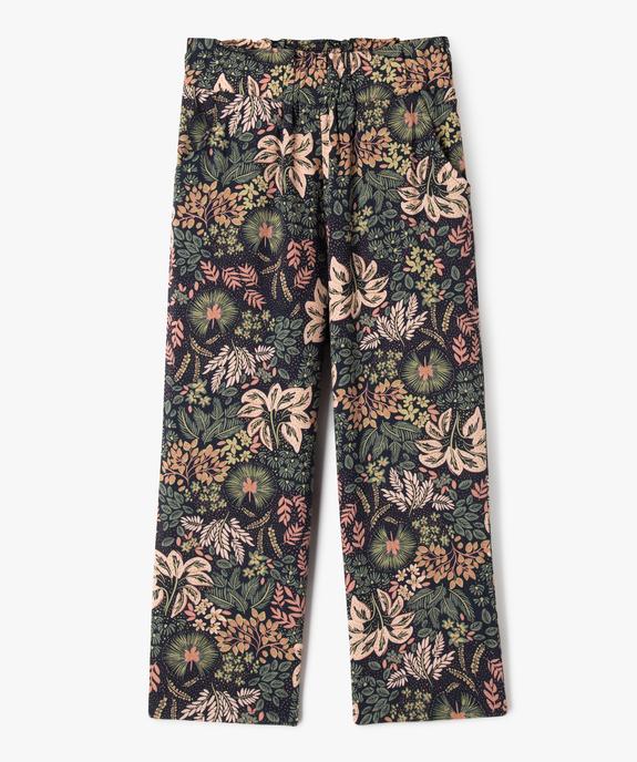 Pantalon fluide imprimé en viscose fille vue1 - GEMO 4G FILLE - GEMO