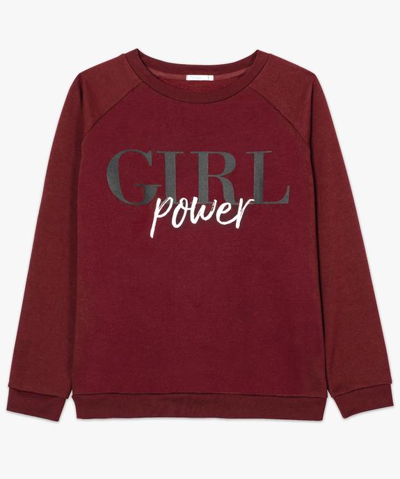 Sweat molletonné femme avec inscription sur l'avant vue4 - GEMO (G TAILLE) - GEMO