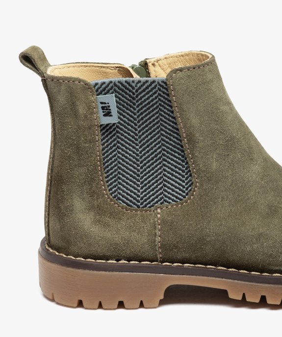 Boots garçon style Chelsea dessus en cuir uni – NA! vue6 - NA! - GEMO