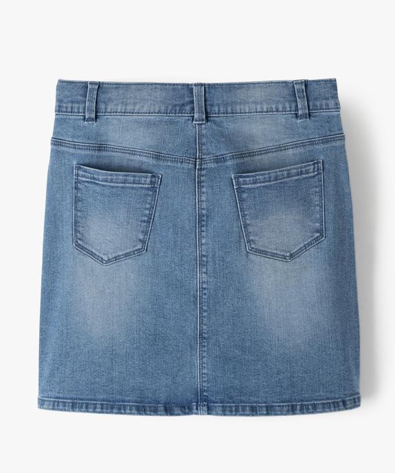 Jupe fille en jean extensible vue4 - GEMO (JUNIOR) - GEMO